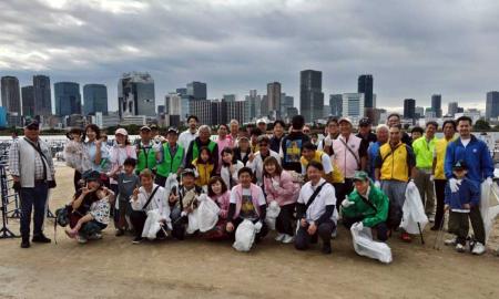 １・２R合同アクテビティ 第３７回なにわ淀川花火大会翌日一斉清掃活動